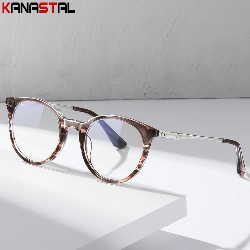 

Women Blue Light Blocking Glasses Optics Lenses Men Reading Eyewear Prescription Myopia Computer Acetate Fibre Eyeglasses Frame