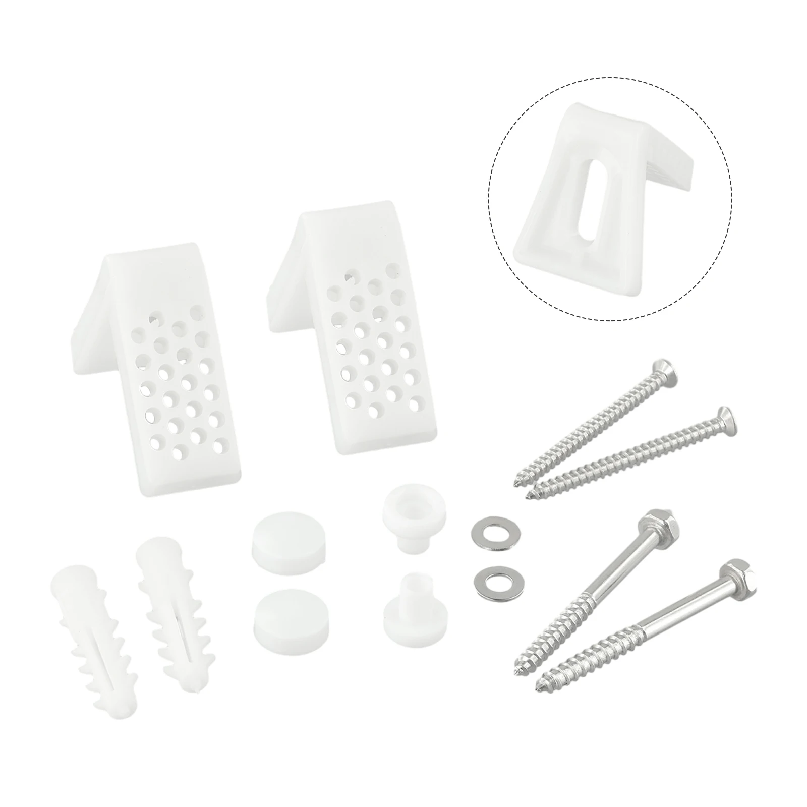 Description Picture 6 of itemToilet Foot Screw Toilet L-typeside Hole Installation Fixing Bolts Kit WC Pan Securely Repairs Parts Bathroom Accessories