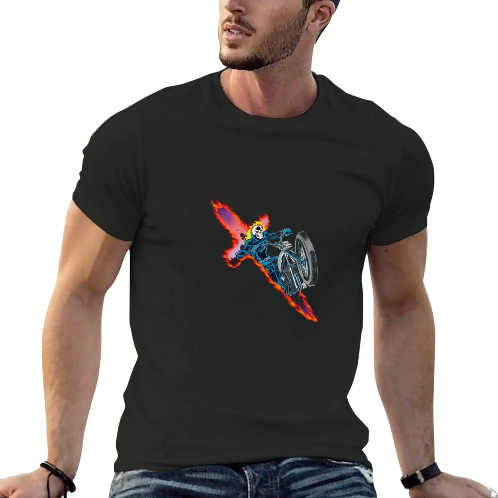 Saint Jhn Ghost Rider T-Shirt Funnys Tee Shirt Hippie Clothes Graphics Clothes For Men