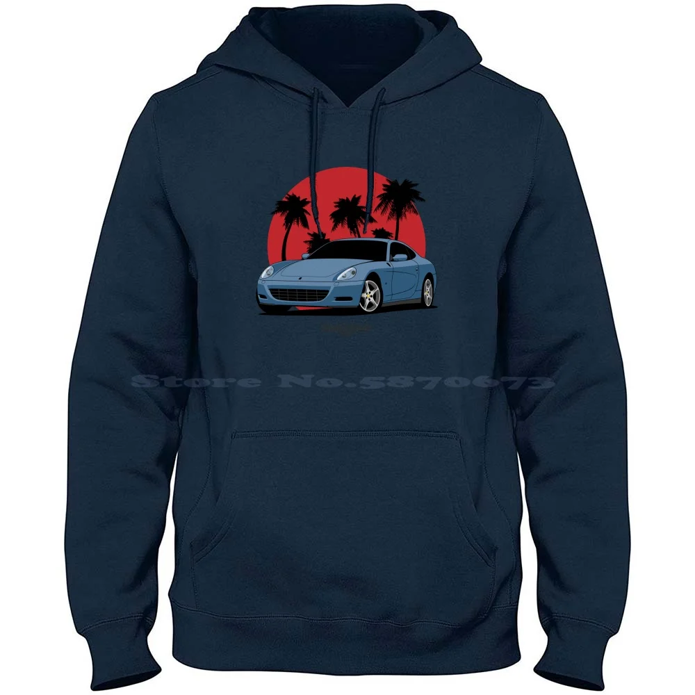 Italian Gt Scaglietti (Blu) 100% Cotone Felpa Con Cappuccio 612 Scaglietti Pininfarina Gt Boxer Black Kouki Missile Car Hachiroku