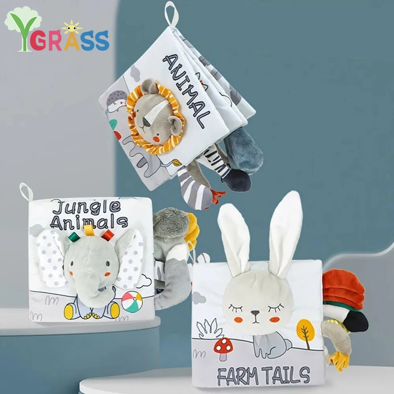 

Soft Baby Books Kids Cloth Book Montessori Sensory Early Learning Stroller Toys For Babies Toddler Gifts 6 to 12 Months