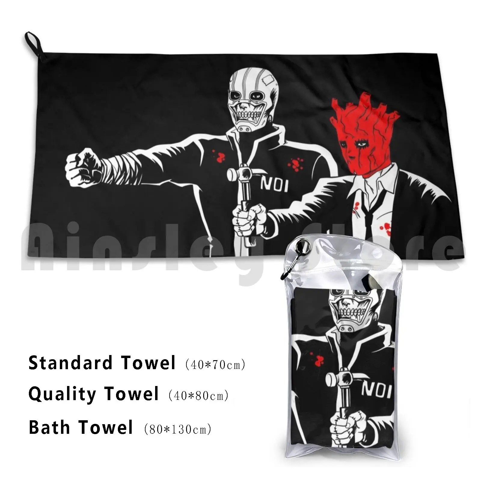 The Cleaners Telo Mare Asciugamano Di Qualità Ad Asciugatura Rapida Dorohedoro Anime Manga Shin Noi Netflix Trending Funny