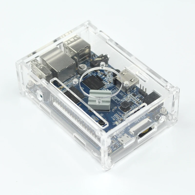 Caixa Laranja Pi-acrílica Caixa Transparente Transparente Shell Dissipador de Calor Opcional Compatível com Laranja pi pc Plus - Imagem 6