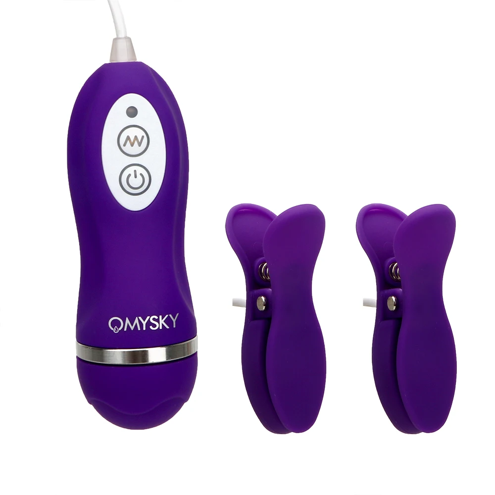 Pinces vibrantes IKOKY Vibromasseurs Sex Toys pour femmes 10 fréquences Vibromasseur pour tétons Massage des seins Étanche_voghion.com