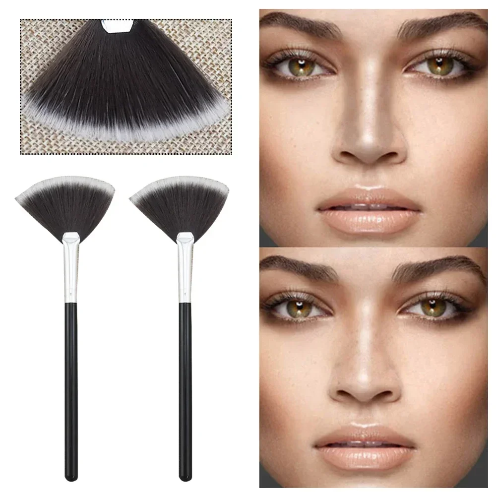 Multifunction Highlighter Brush Fan Makeup Brush Soft Bristles Women Beauty Tool Professional Loose Powder Brushes makeup brush set makeup brush makeup tool set makeup tool