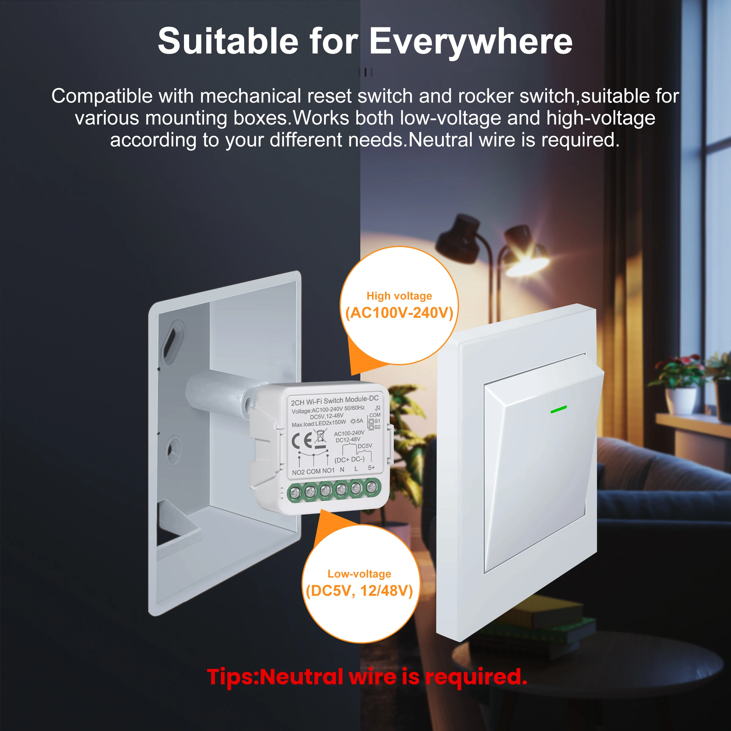 GIRIER Tuya وحدة تبديل ذكية واي فاي وحدة الاتصال ا...