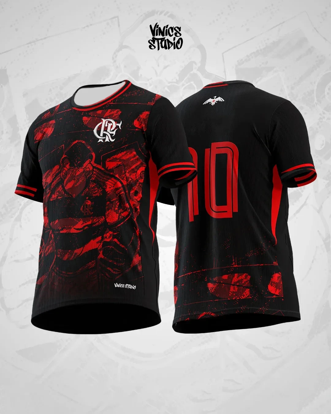 Summer Flamengo Art Men's T-Shirt #10 Football Special Edition Design Boys Jersey Quick-drying Short Sleeve Top