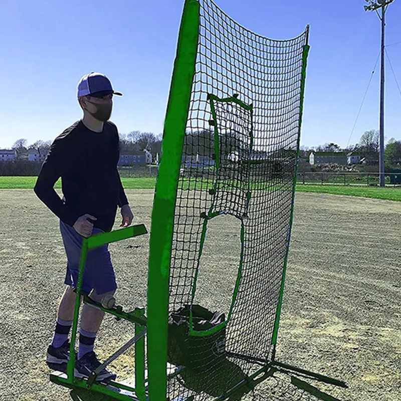 Kit Bateo Bolsa Almacenamiento Red Práctica Béisbol Sóftbol 7x7 Pies - Portátil Con Bolsa, Entrenamiento Lanzamiento Y Bateo Red Portátil Sóftbol Bolsa Almacenamiento