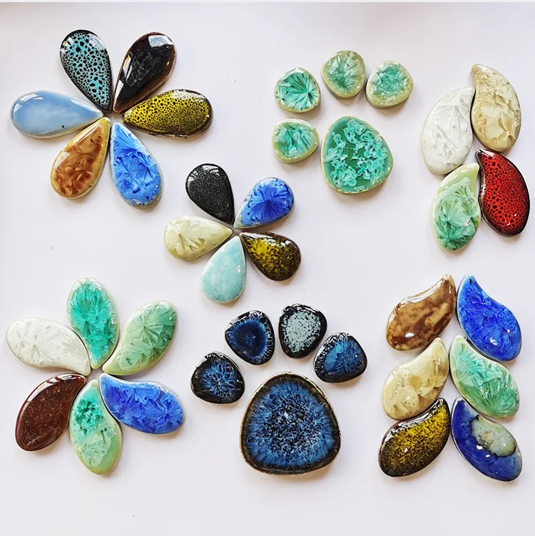 Description Picture 6 of item100g Oval Ceramic Mosaic Tiles Multi Color Mosaic Piece DIY Mosaic Making Stones for Craft Hobby Arts Home Wall Decoration arte