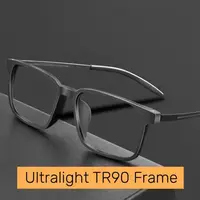TR90 Ultralight Pure Titanium Reading Glasses Men Women Anti Blue Light Presbyopia Eyeglasses Big Square Prescription Eyewear