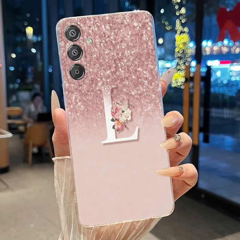 Luxury Elegant Letter Clear Soft Silicone Phone Case