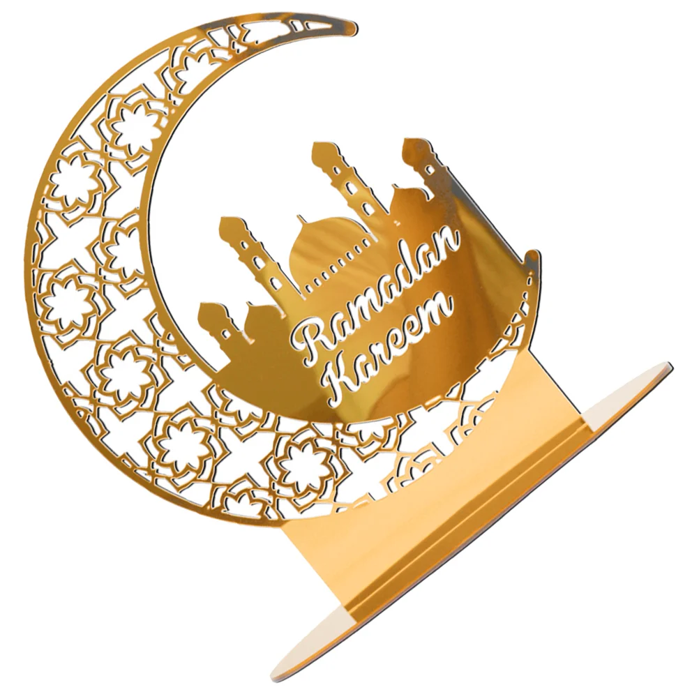 

Ramadan Eid Desktop Decor Acrylic Craft Mubarak Decorations Festival Table Ornament