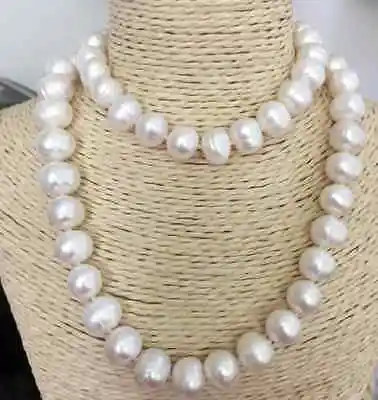 

10-11mm south sea baroque white pearl necklace 32inch
