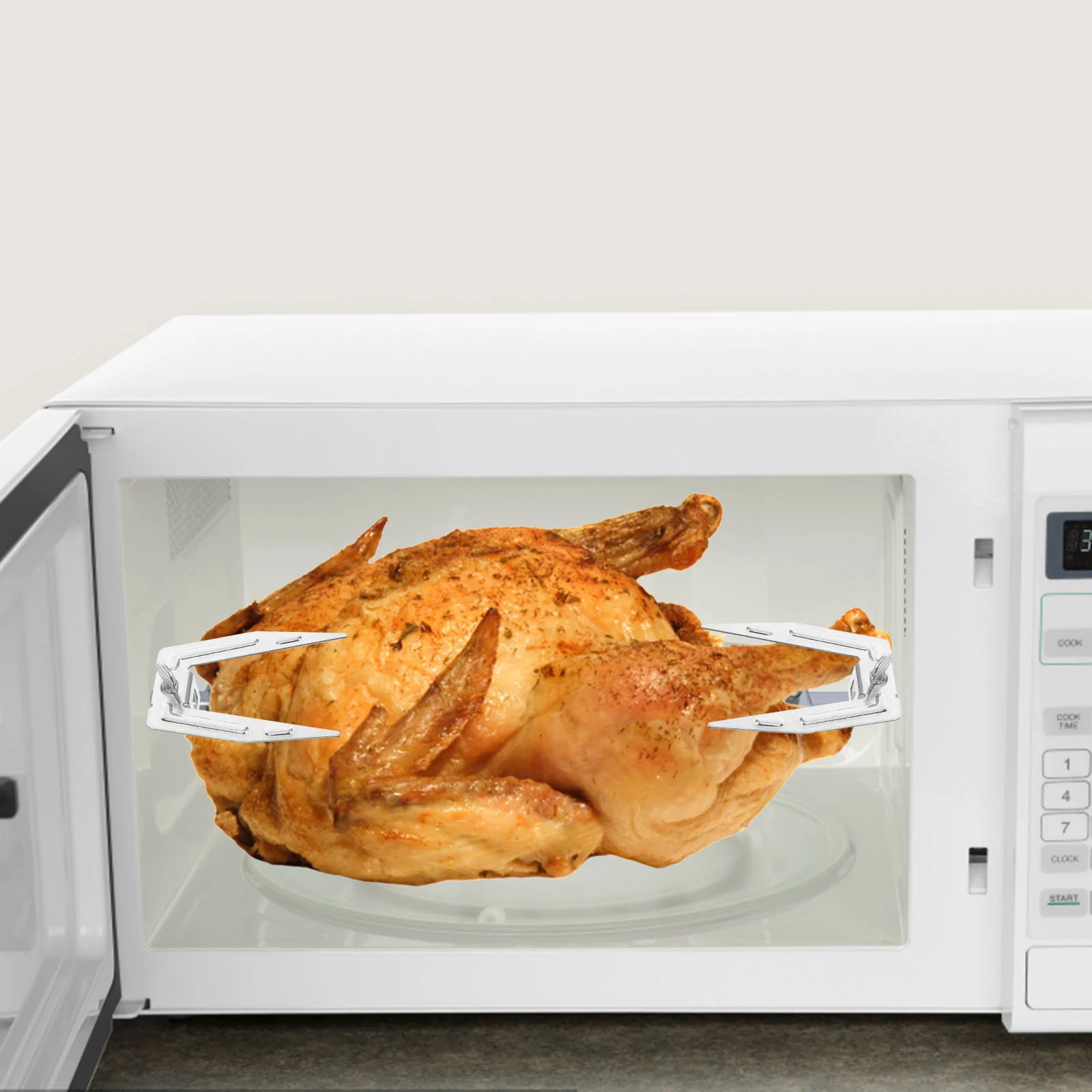 6 Sets Air Fryers Oven Roast Accessories Electronic Food Fork Chicken Tools Meat Grilled Forks Fish Rack chicken grilling supplies