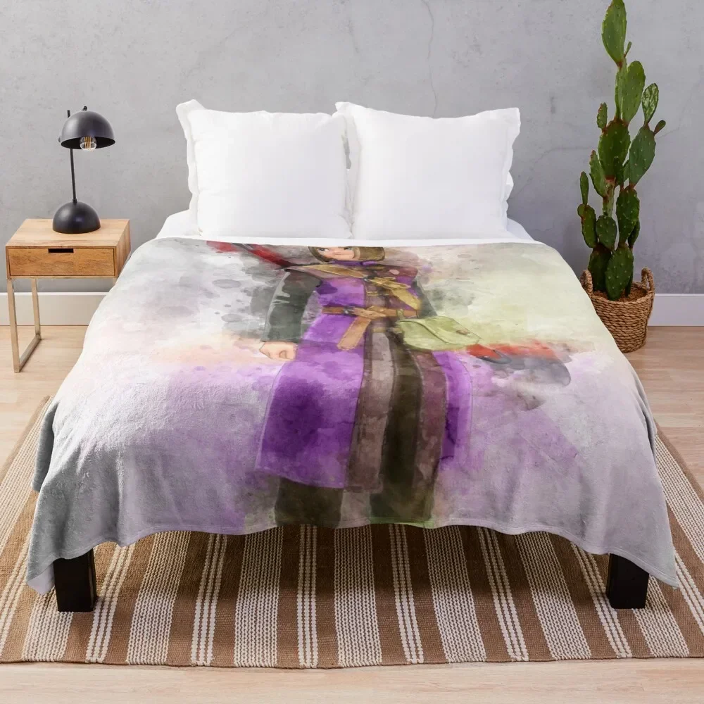 

Hero - DQXI Watercolor Throw Blanket Plush cosplay anime Bed linens blankets and throws Blankets