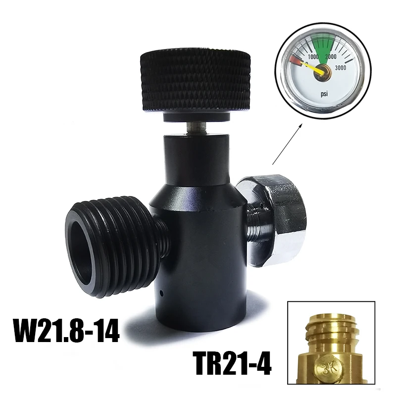 Soda Water CO2 Cylinder Refill Adapter Connector Gas Regulator