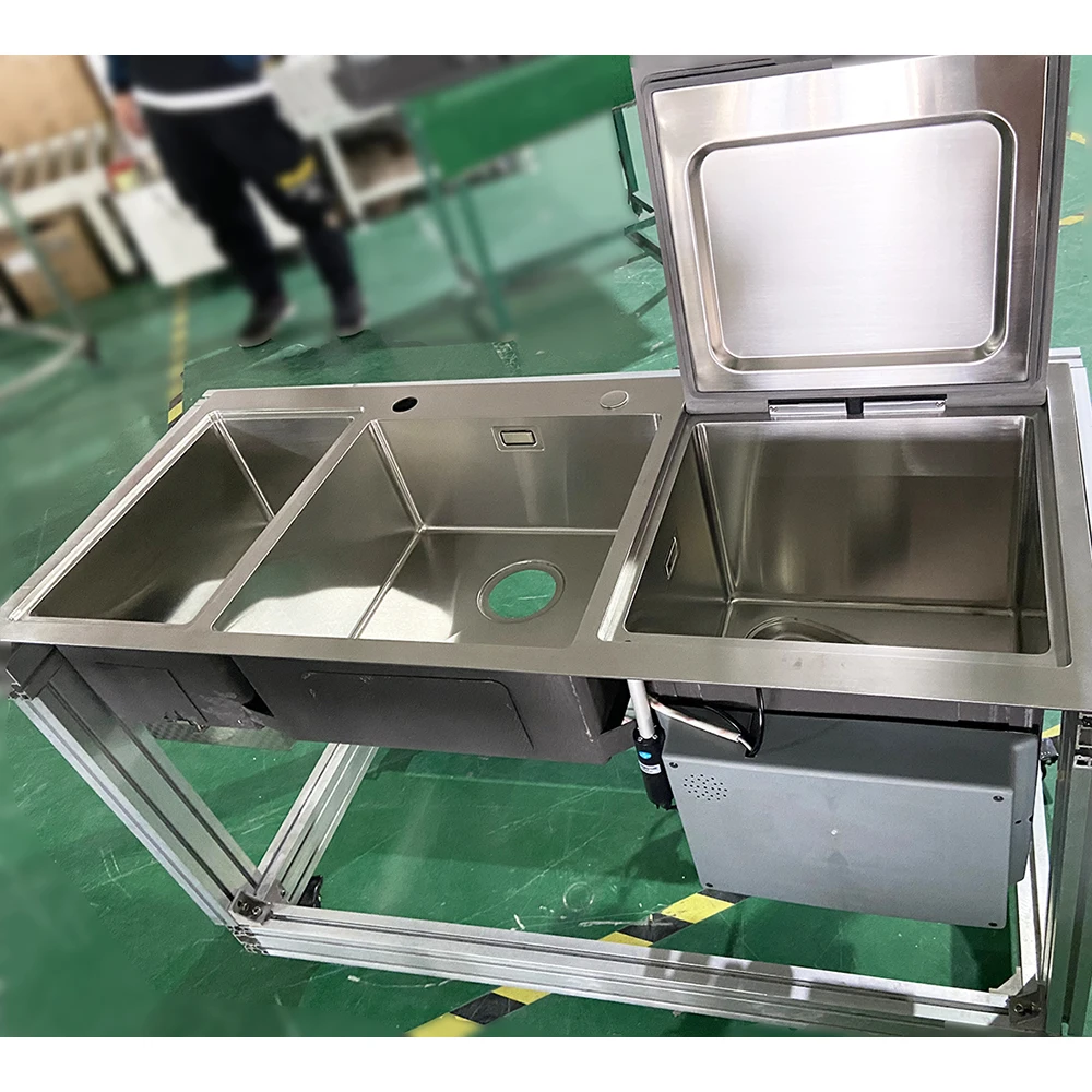 Ultrasonic Drawer Vegetables And Fruits Automatic Cleaning Sink Dishwasher Dryer Sterilizer Household 4