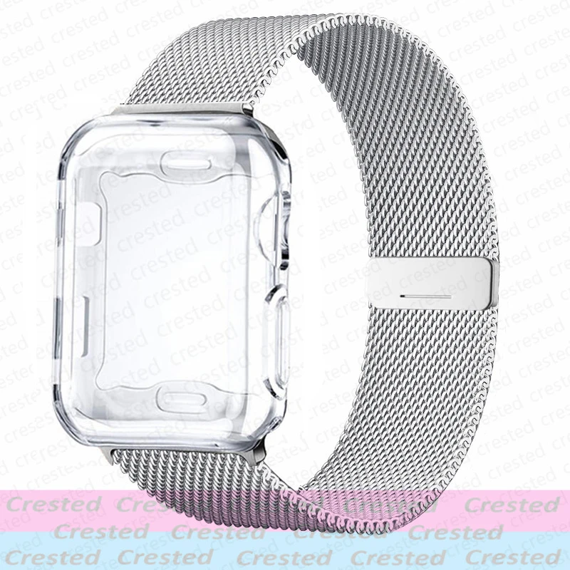 Elegant Stainless Steel Milanese Loop Watch Strap and Case