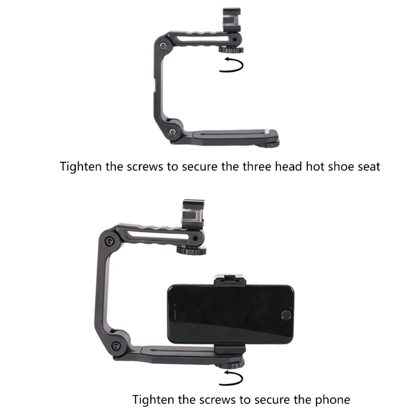 Camera Gimbal Stabilizer Video Stabilizer for Clear Shots with Professional Handle for Videos Phones Light Folding Support