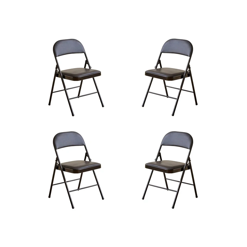 4 portable home office chairs, office desks, chairs, dining conference foldable portable study chairs suitable f
