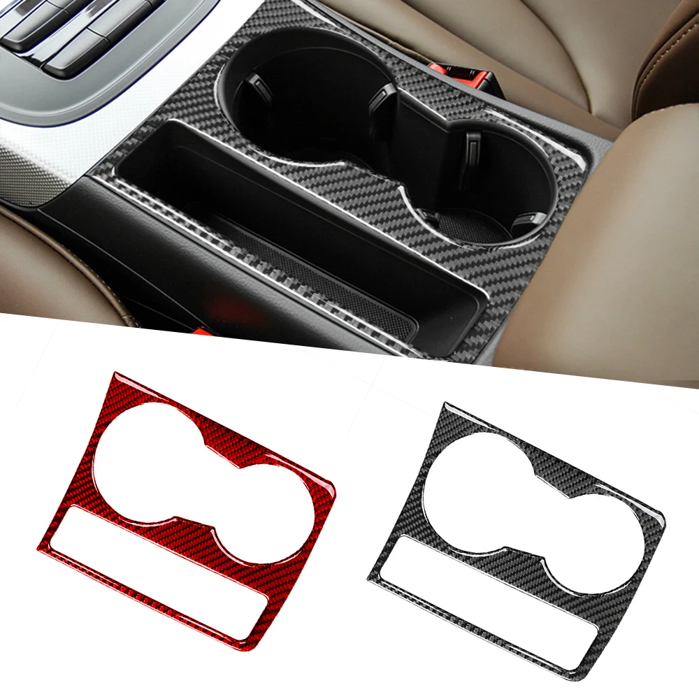 

Автомобильный интерьер держатель стакана для воды из углеродного волокна декоративная наклейка отделка Крышка для Audi A4 A5 2009-2016 автомобильные аксессуары