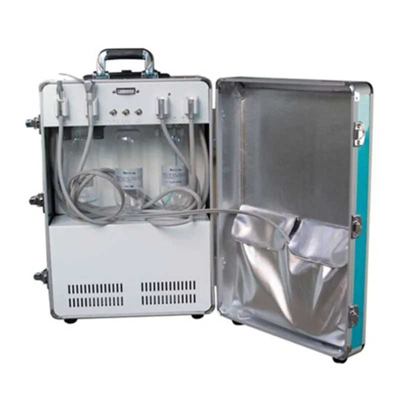

600W Dental Equipment Portable Dental Unit With Air Compressor Triplex Syringe Suction System For Dental Clinic Tools