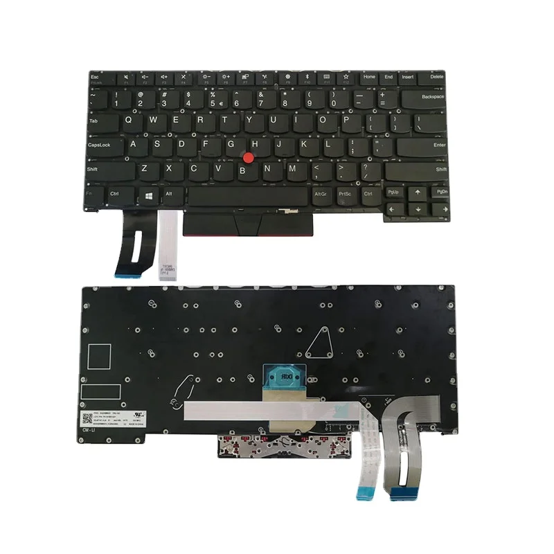 Substituição Eua Teclado para Lenovo Thinkpad T490s T495s T14s p1 x1 Extreme Gen1 Gen2 Portátil sem Moldura - Imagem 5