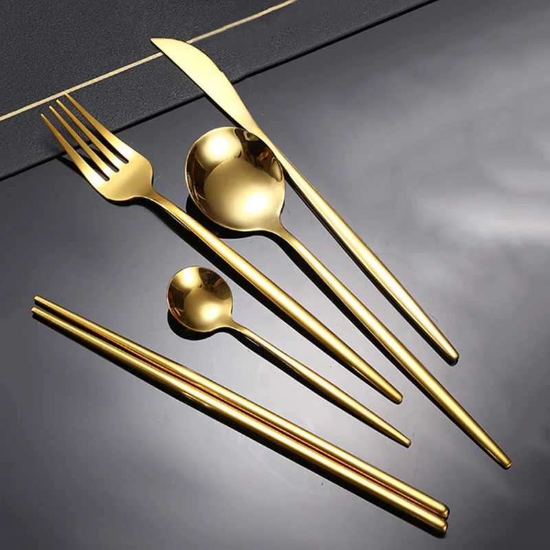 Cutlery set 6pcs 30pcs Portuguese knife fork spoon tea spoon chopsticks