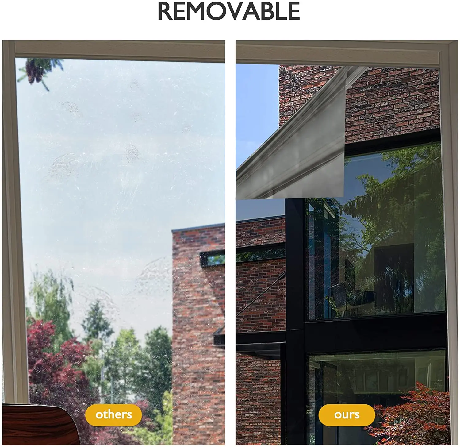 Window Film Privacy One Way Mirror Vinyl Glass Film Reflective Window Cling Heat Control Anti-UV Self-Adhesive for Home Office