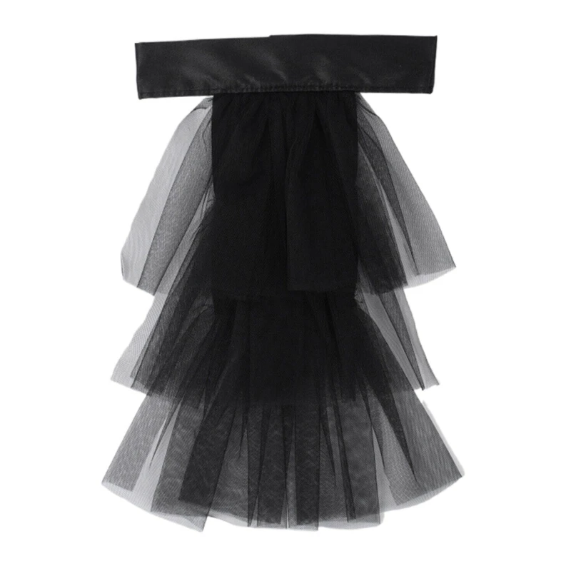 Elegantes viktorianisches Kostümkragen, gerüschte Spitze, Jabot-Halskragen für Halloween-Partys, Cosplay, Vampire-Kostümkragen – Detail 14