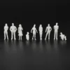 1:50 White Figures Architectural Model Human Scale HO Model Plastic Peoples,10 Pieces 2