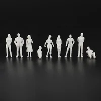 1:50 White Figures Architectural Model Human Scale HO Model Plastic Peoples,10 Pieces 2