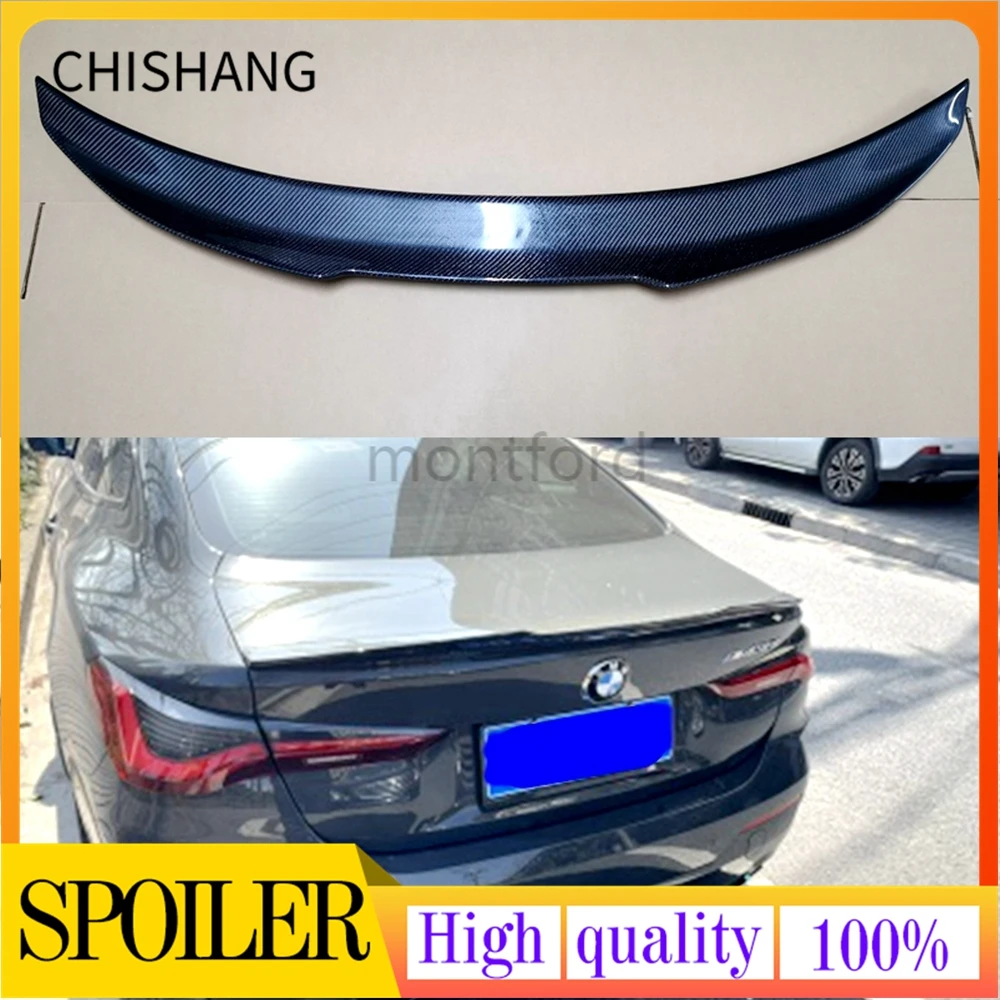 

For BMW 4-Series G22 2-Door 2020-2022 PSM Style Rear Wing Spoiler Lip Real Carbon Fiber Trunk Spoiler Wing