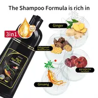 Shampoing magique à base de plantes naturelles, 100ML, 3 en 1, pour cheveux Gary, brun foncé, noir, couverture grise pour femmes et hommes 4