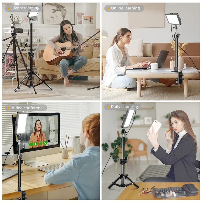 Dimmable LED Video Light Panel for Live Streaming Photography