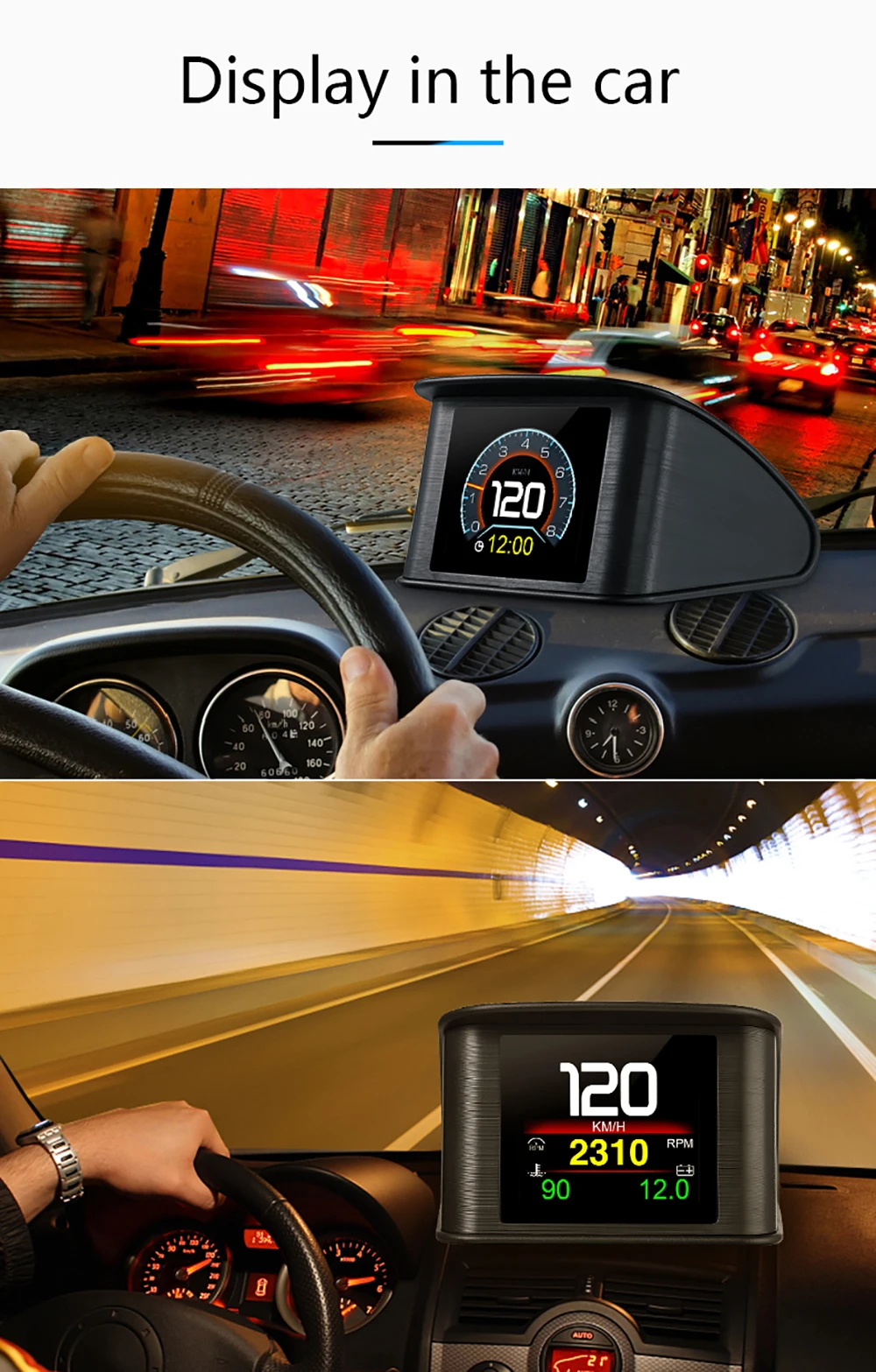 P10 Pro Head Up Display On-board Computer Car Digital OBD2 Mileage OBD Driving C