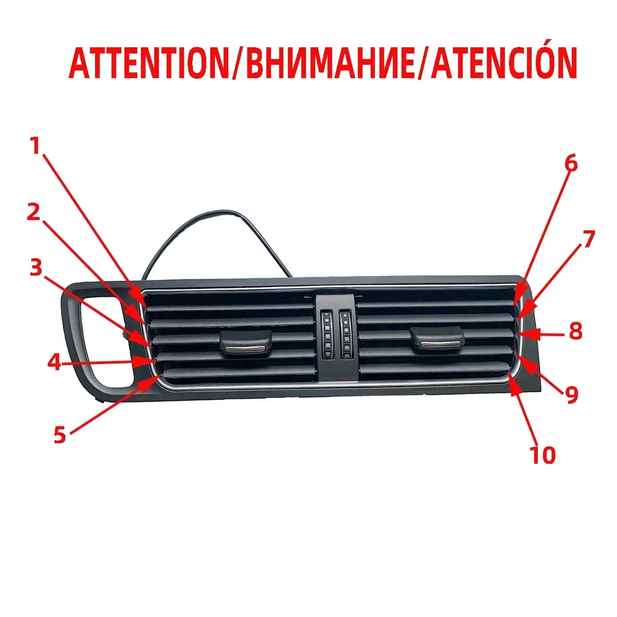 Car interior trim 1PC For Audi Q5 8R SQ5 2009 2010 2011 2012 2013 2014 2015 Interior Dash Center Air AC Vent Grill Pick Clip Trim 8R1820951