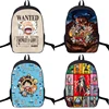 Anime One Piece Students Backpack Luffy Ace Law School Bag Children Boys Girls Shoulder Backpack Four Emperors Satchel 1