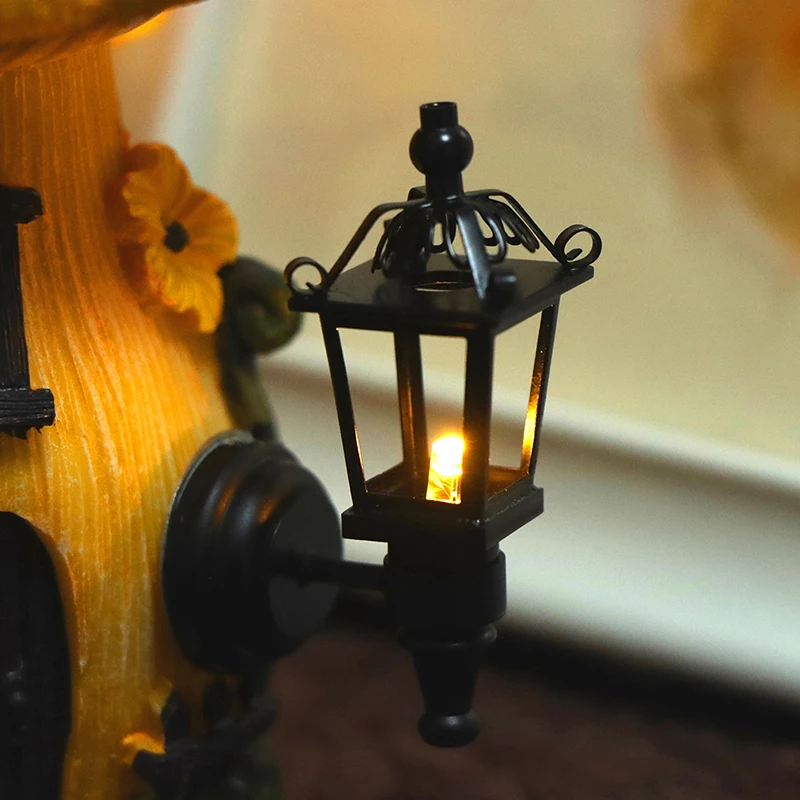 Miniature Black Candle Wall Light For Dollhouse – 1:12 Scale Electric Lighting, Working 12V Bulb, For Miniature Rooms - View #8