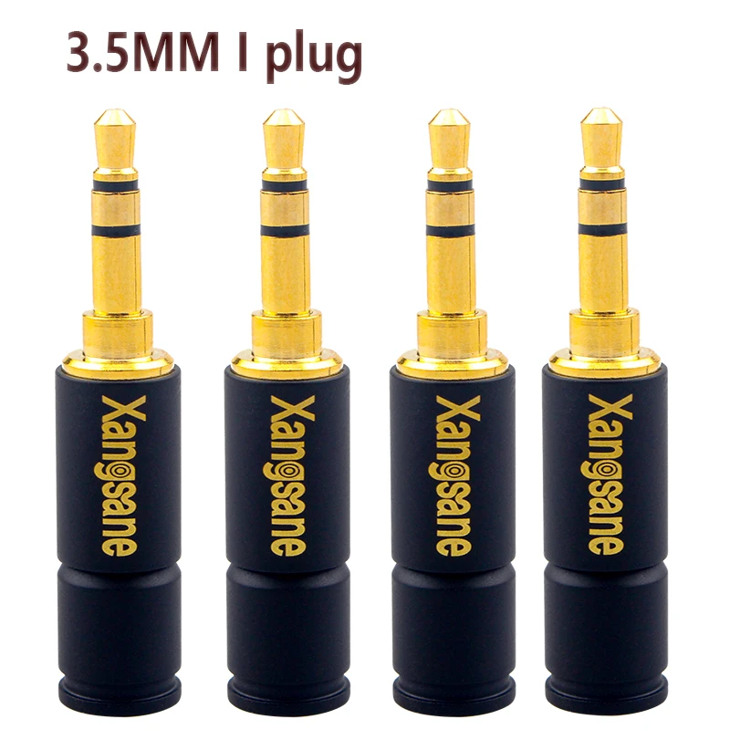 Hifi 3.5mm 플러그 DIY 헤드폰 케이블 잭 이어폰 스테레오 용접 헤드 HiFi 순수 구리 금도금