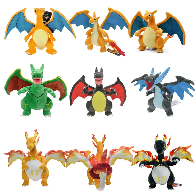 Lucido Charizard Peluche Pokemon Mega Evolution X & Y Charizard Morbidi Animali Di Peluche Giocattolo Bambola Regalo Per Bambini Bambini
