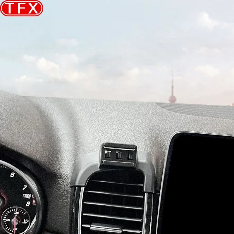 Car Styling Mobile Phone Holder Air Vent Mount Gravity Bracket Stand For Mercedes Benz GLE W166 C292 Auto Modified Accessories