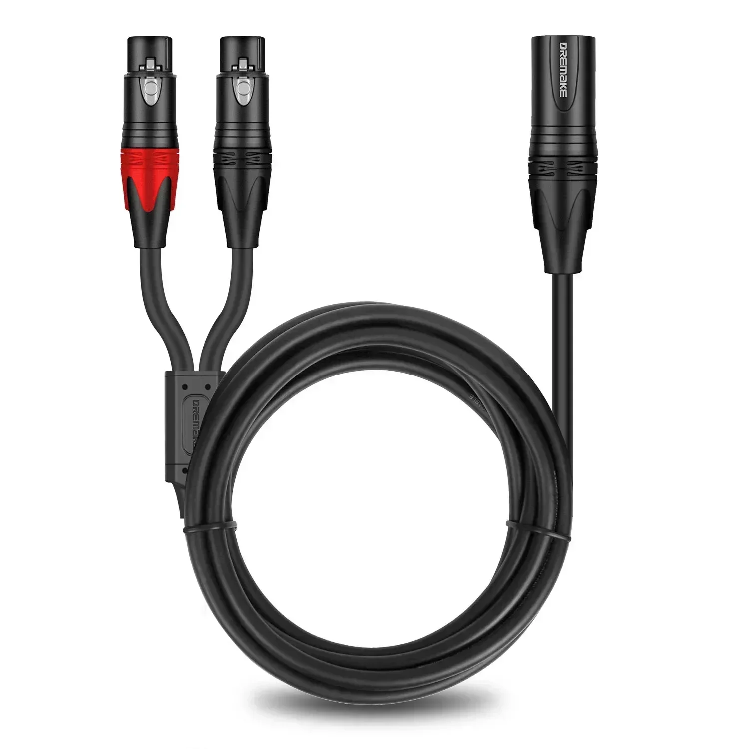 DREMAKE 뷱 XLR ũ Y й  ̺ 2 Female to 1 Male XLR ÷ ũ  ̺ XLR Male to Dual XLR Female Y Cord