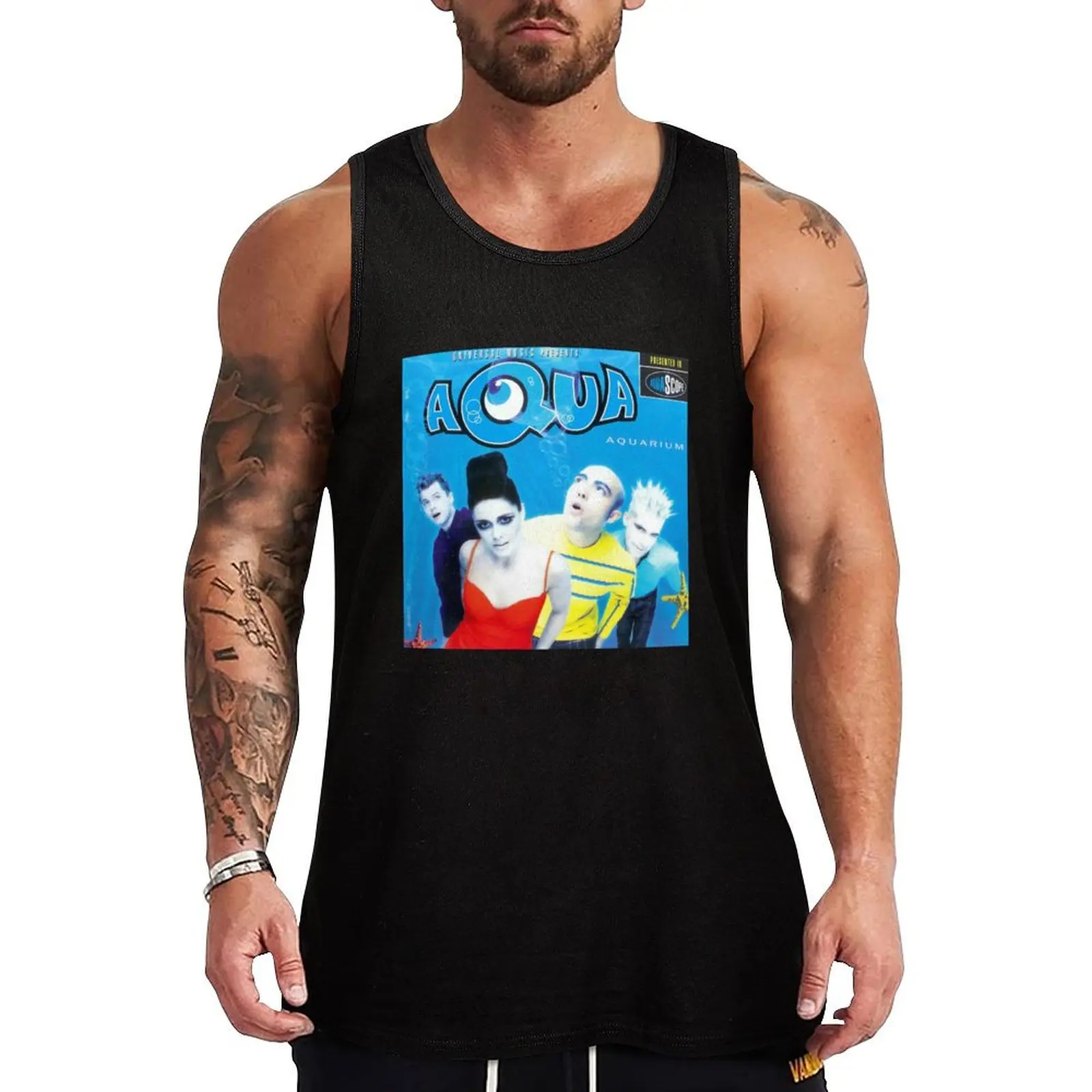 

Aqua Aquarium Album Cover Tank Top gym training accessories Men's clothes
