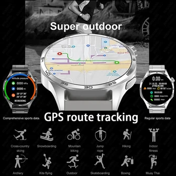 BOXUXING 2026 New Smart Watch Men Watch 5 Pro AMOLED HD Screen Bluetooth Call GPS Trajectory NFC Heart Rate Compass SmartWatches 3
