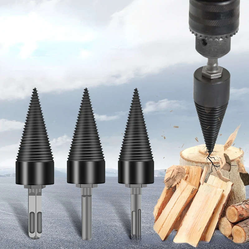 32/42mm Wood Drill Bit Twist Firewood Splitting Drill Bit Wood Splitter