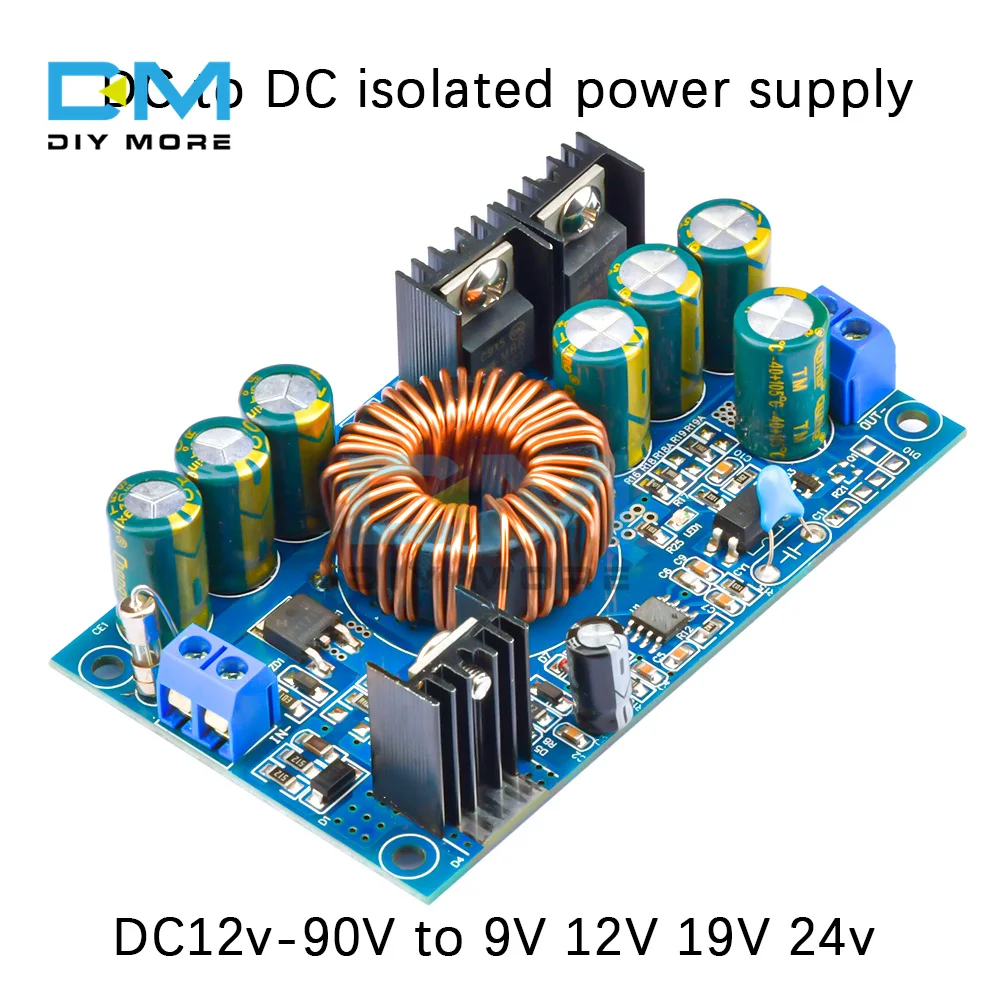 DCDC Isolation Step Down Power Supply Module Board 12V90V to 9V 12V 19V 24V 4A Power Converter