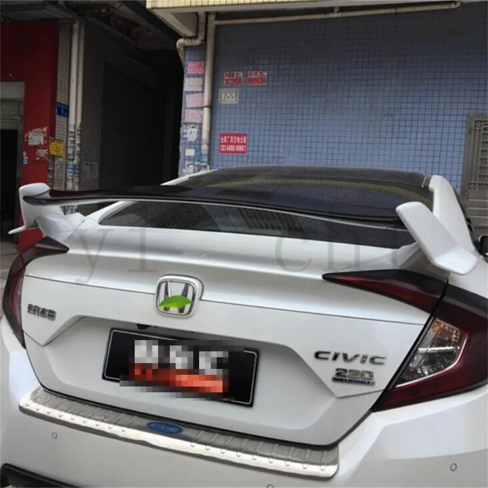

Тип-R Стиль для Honda Civic хэтчбек 2017 2018 2019 2020 автомобильный спойлер для багажника ABS Авто задний Багажник крыло аксессуары спойлер
