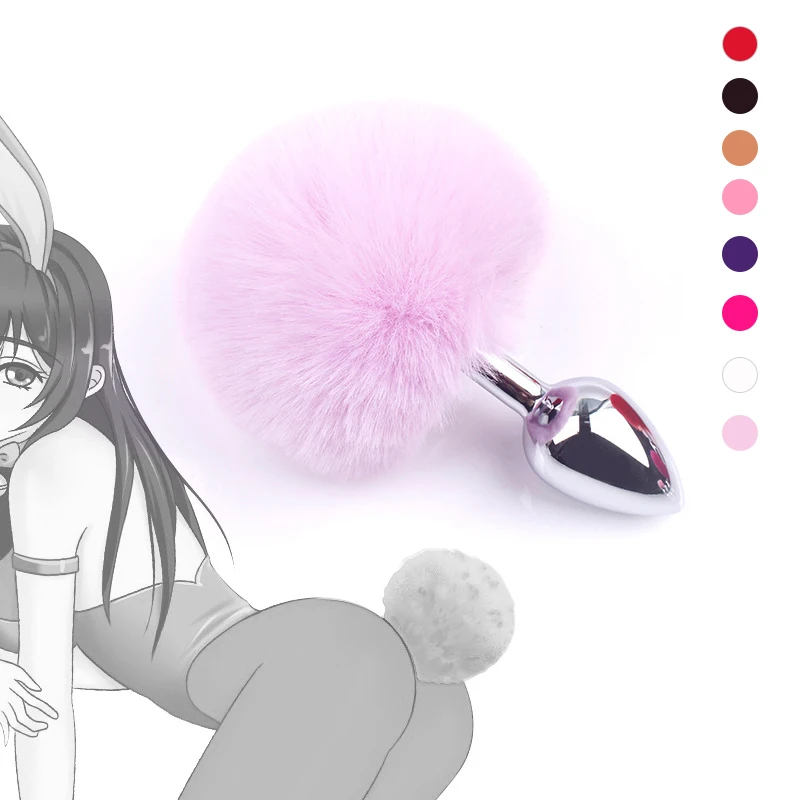 Butt Plug Con Coda Di Coniglio In Acciaio Inossidabile Peluche Sm Giochi Erotici Per Adulti Merci Giocattoli Del Sesso In Metallo Per Le Donne Plug An