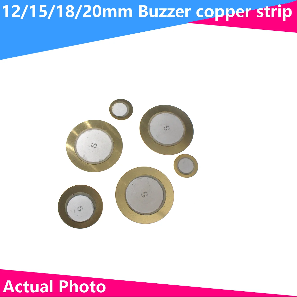 20PCS 12MM 15MM 20MM Piezoelectric Piezo Elements Buzzer Sounder Sensor Trigger Drum Disc Copper Piezo Speaker 10 pcs piezoelectric piezo ceramic wafer plate buzzer loudspeaker dia 12mm for arduino diy electro